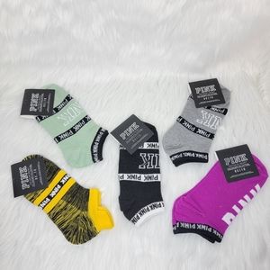 PINK Victoria's Secret collegiate collection socks.